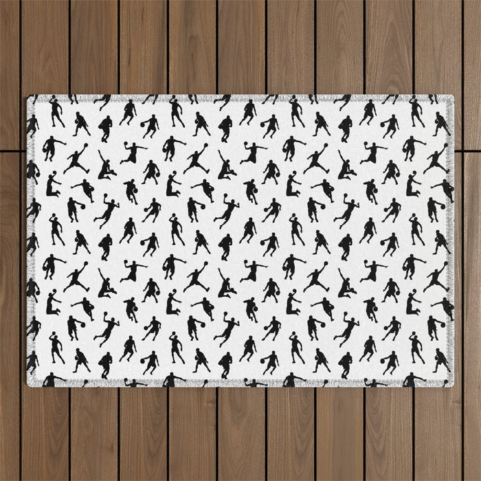 Basketball Players Outdoor Rug Gallery Image 1
