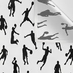 Basketball Players Wall Tapestry Gallery Image 3