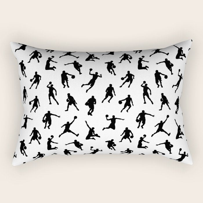 Basketball Players Rectangular Pillow Gallery Image 1