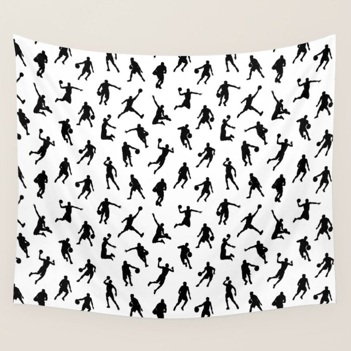 Basketball Players Wall Tapestry Gallery Image 4