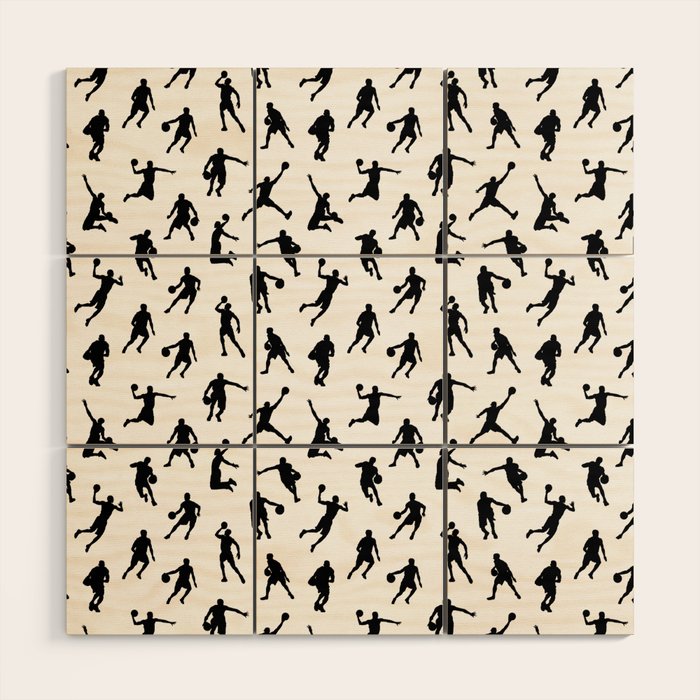 Basketball Players Wood Wall Art Gallery Image 1