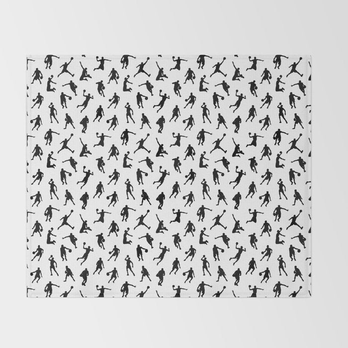 Basketball Players Throw Blanket Gallery Image 2