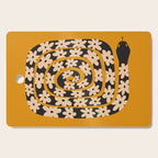 Black & Cream Snake Flower - Orange  Cutting Board Gallery Image 1