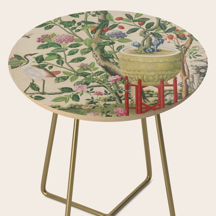 Antique 18th Century Chinoiserie Camellia Fruit Garden Side Table Gallery Image 2