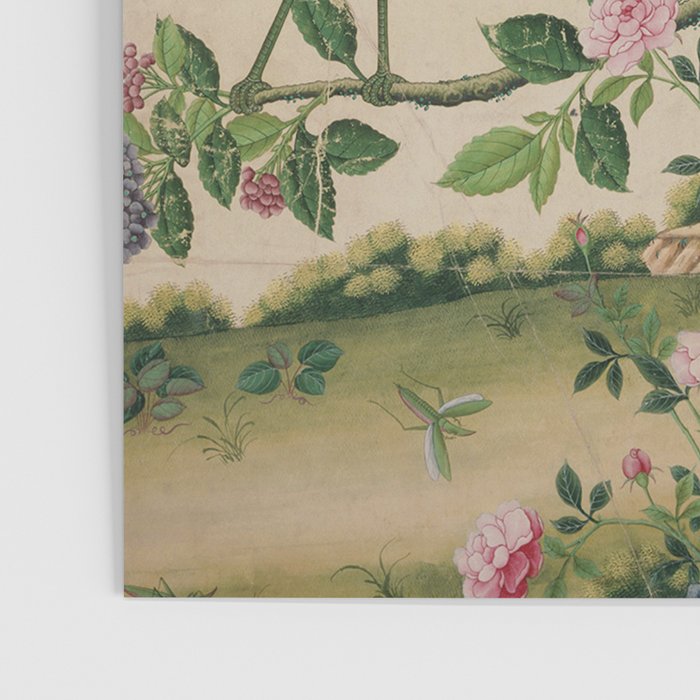 Antique 18th Century Chinoiserie Camellia Fruit Garden Poster Gallery Image 3