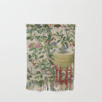 Antique 18th Century Chinoiserie Camellia Fruit Garden Wall Hanging Gallery Image 1