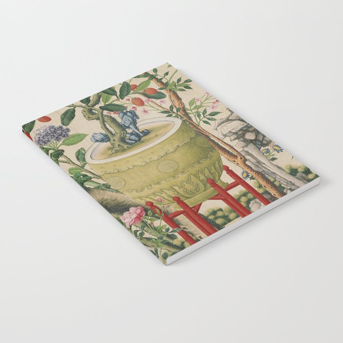 Antique 18th Century Chinoiserie Camellia Fruit Garden Notebook Gallery Image 1