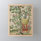 Antique 18th Century Chinoiserie Camellia Fruit Garden Mini Art Print Gallery Image 1