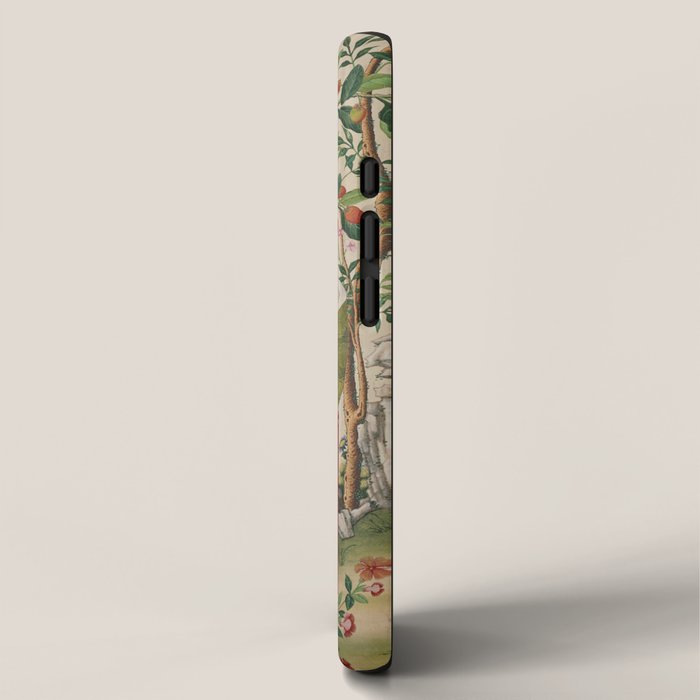 Antique 18th Century Chinoiserie Camellia Fruit Garden iPhone Case Gallery Image 2