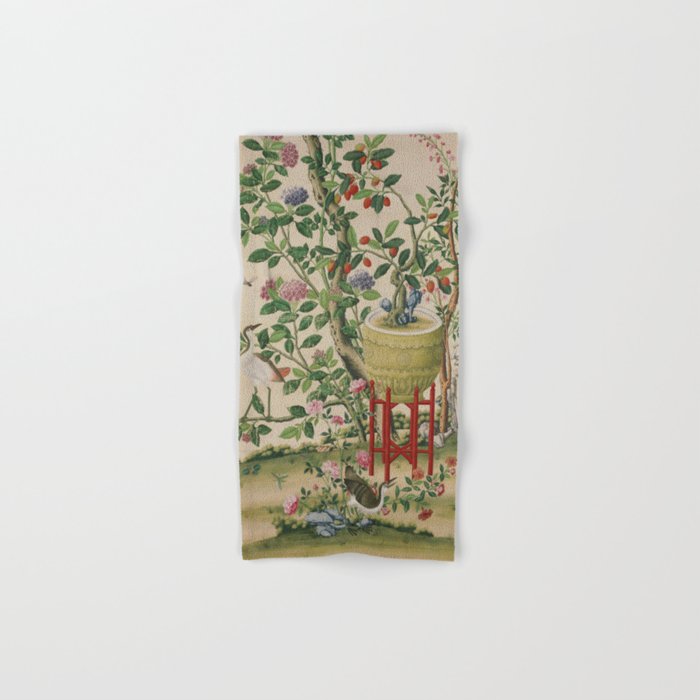 Antique 18th Century Chinoiserie Camellia Fruit Garden Bath Towel Gallery Image 1