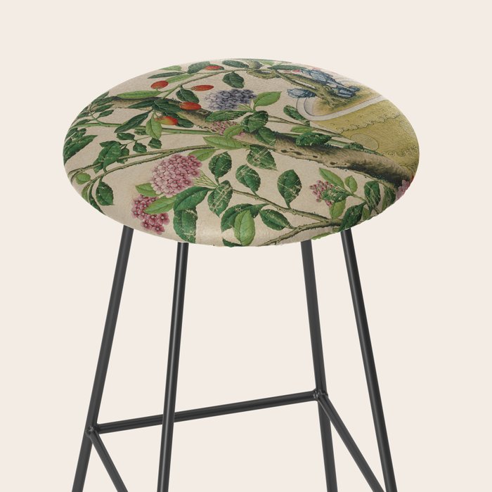 Antique 18th Century Chinoiserie Camellia Fruit Garden Stool Gallery Image 2