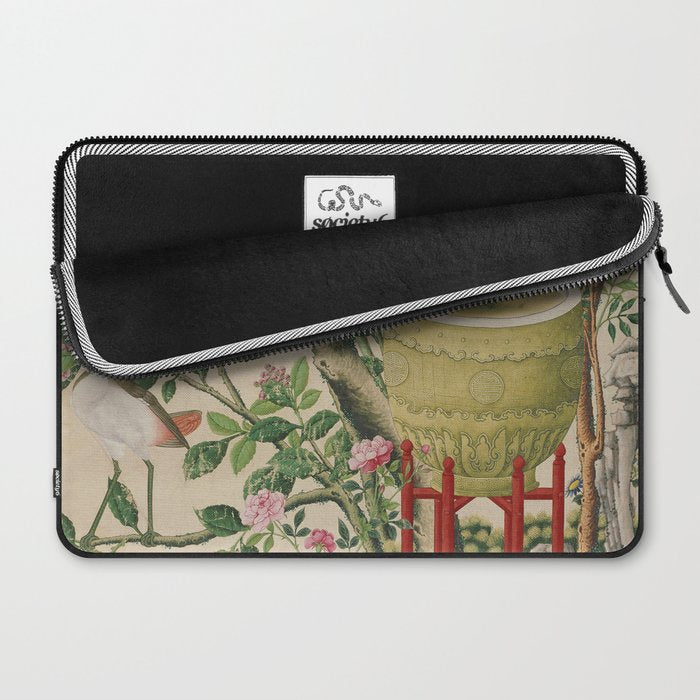 Antique 18th Century Chinoiserie Camellia Fruit Garden Laptop Sleeve Gallery Image 2