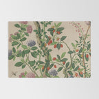 Antique 18th Century Chinoiserie Camellia Fruit Garden Rug Gallery Image 2