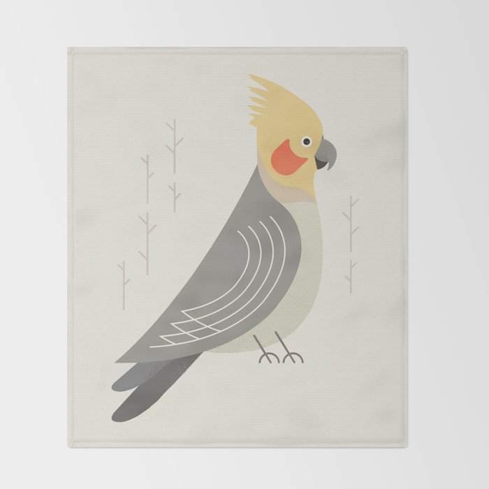 Cockatiel, Bird of Australia Throw Blanket Gallery Image 2