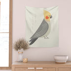 Cockatiel, Bird of Australia Wall Tapestry Gallery Image 2