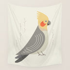 Cockatiel, Bird of Australia Wall Tapestry Gallery Image 4