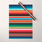 Sarape mexican blanket vibrant southwest modern serape pattern Wrapping Paper Gallery Image 1