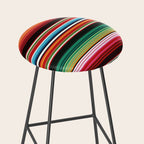 Sarape mexican blanket vibrant southwest modern serape pattern Stool Gallery Image 2