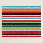 Sarape mexican blanket vibrant southwest modern serape pattern Jigsaw Puzzle Gallery Image 1