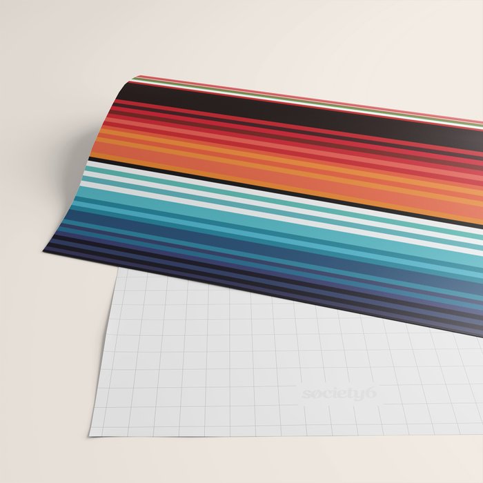 Sarape mexican blanket vibrant southwest modern serape pattern Wrapping Paper Gallery Image 2