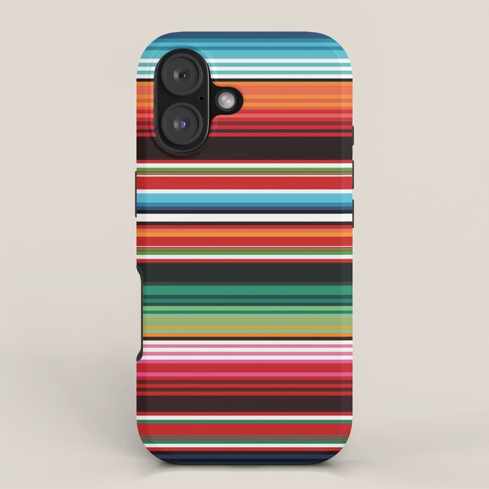 Sarape mexican blanket vibrant southwest modern serape pattern iPhone Case Gallery Image 1