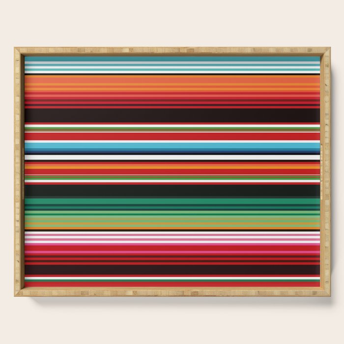 Sarape mexican blanket vibrant southwest modern serape pattern Serving Tray Gallery Image 1