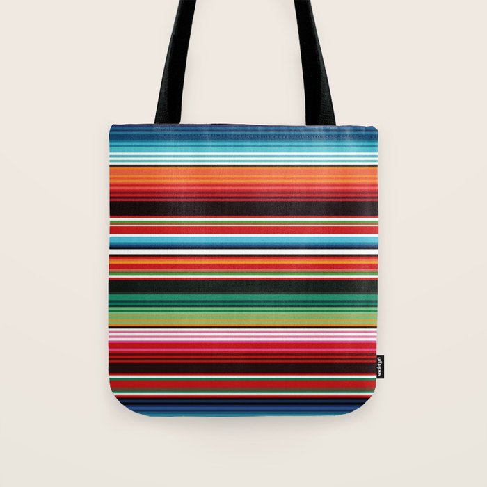Sarape mexican blanket vibrant southwest modern serape pattern Tote Bag Gallery Image 1