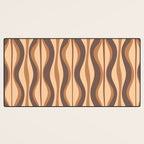 Hourglass Abstract Midcentury Modern Retro Mod Pattern in Coffee Brown Desk Mat Gallery Image 3