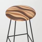 Hourglass Abstract Midcentury Modern Retro Mod Pattern in Coffee Brown Stool Gallery Image 2