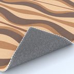 Hourglass Abstract Midcentury Modern Retro Mod Pattern in Coffee Brown Rug Gallery Image 4