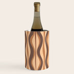 Hourglass Abstract Midcentury Modern Retro Mod Pattern in Coffee Brown Wine Chiller Gallery Image 3