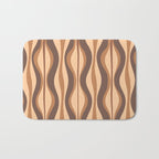 Hourglass Abstract Midcentury Modern Retro Mod Pattern in Coffee Brown Bath Mat Gallery Image 1