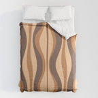 Hourglass Abstract Midcentury Modern Retro Mod Pattern in Coffee Brown Comforter Gallery Image 6
