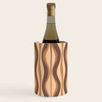 Hourglass Abstract Midcentury Modern Retro Mod Pattern in Coffee Brown Wine Chiller Gallery Image 1