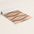 Hourglass Abstract Midcentury Modern Retro Mod Pattern in Coffee Brown Yoga Mat Gallery Image 2