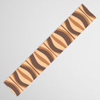 Hourglass Abstract Midcentury Modern Retro Mod Pattern in Coffee Brown Table Runner Gallery Image 3