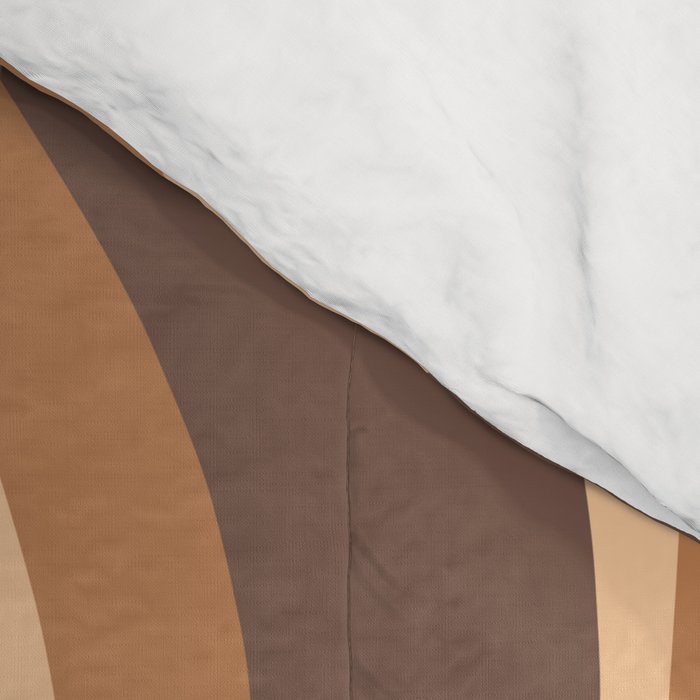 Hourglass Abstract Midcentury Modern Retro Mod Pattern in Coffee Brown Comforter Gallery Image 4