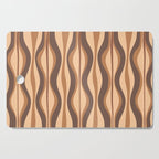 Hourglass Abstract Midcentury Modern Retro Mod Pattern in Coffee Brown Cutting Board Gallery Image 1