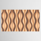 Hourglass Abstract Midcentury Modern Retro Mod Pattern in Coffee Brown Tablecloth Gallery Image 2