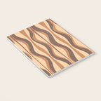 Hourglass Abstract Midcentury Modern Retro Mod Pattern in Coffee Brown Notebook Gallery Image 3