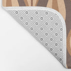 Hourglass Abstract Midcentury Modern Retro Mod Pattern in Coffee Brown Bath Mat Gallery Image 2