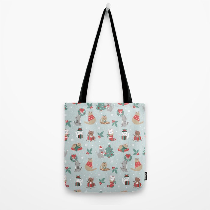 Christmas Festive Cute Holiday Kittens Tote Bag Gallery Image 2
