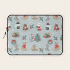 Christmas Festive Cute Holiday Kittens Laptop Sleeve Gallery Image 1