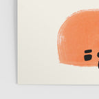 Mid Century Modern abstract Minimalist Fun Colorful Shapes Patterns Orange Watercolor Wiggle Stroke Poster Gallery Image 3