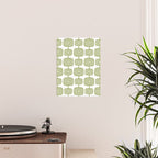 Mid Century Modern Atomic Rings Pattern Olive Green 3 Poster Gallery Image 2