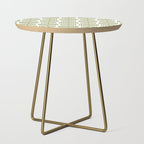 Mid Century Modern Atomic Rings Pattern Olive Green 3 Side Table Gallery Image 1