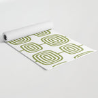 Mid Century Modern Atomic Rings Pattern Olive Green 3 Yoga Mat Gallery Image 2