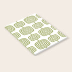 Mid Century Modern Atomic Rings Pattern Olive Green 3 Notebook Gallery Image 2