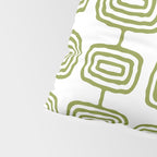 Mid Century Modern Atomic Rings Pattern Olive Green 3 Pillow Sham Gallery Image 4