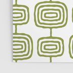 Mid Century Modern Atomic Rings Pattern Olive Green 3 Poster Gallery Image 3